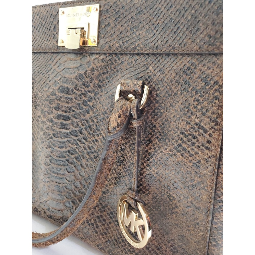 Michael Kors Bag Astrid Python Embossed Leather B… - image 2